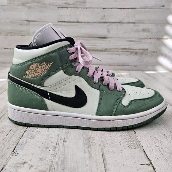 Jordan Shoes - Air Jordan 1 Mid SE Dutch Green Women's Sneakers Shoes - Size 10.5